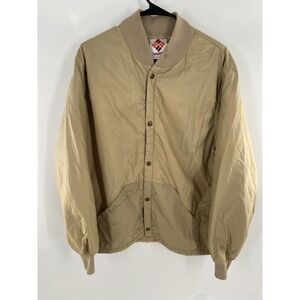 Vintage 80's Columbia Windbreaker Jacket XL Beige